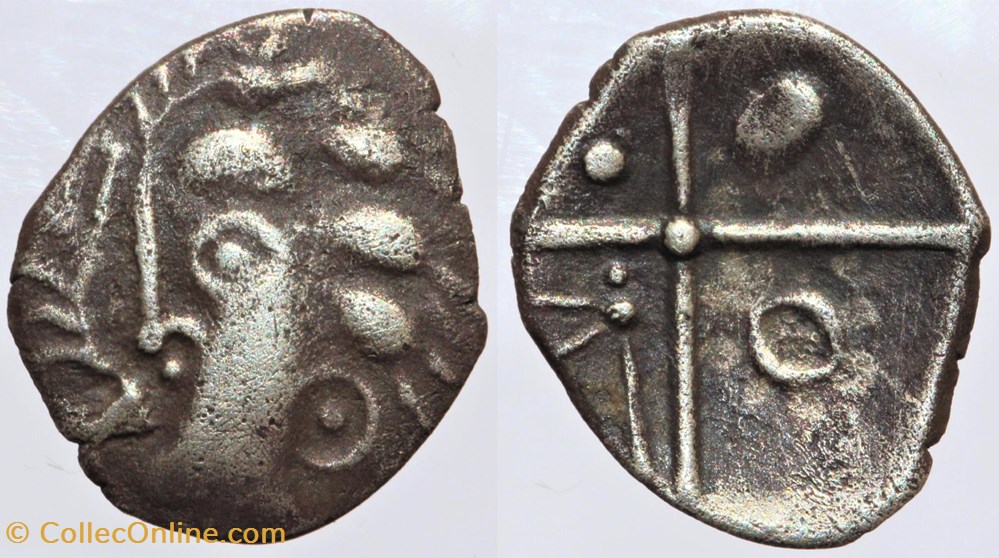 Rutènes - Obole du type de Grabels monnaies antiques av jc ap celtes rutenes obole du type de grabels