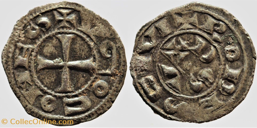 Languedoc - Rodez - Hugues II et III - Obole monnaies france feodales languedoc rodez hugues ii et iii obole