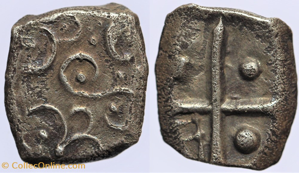 Cadurques - Drachme au trikèle monnaies antiques av jc ap celtes cadurques drachme au trikele