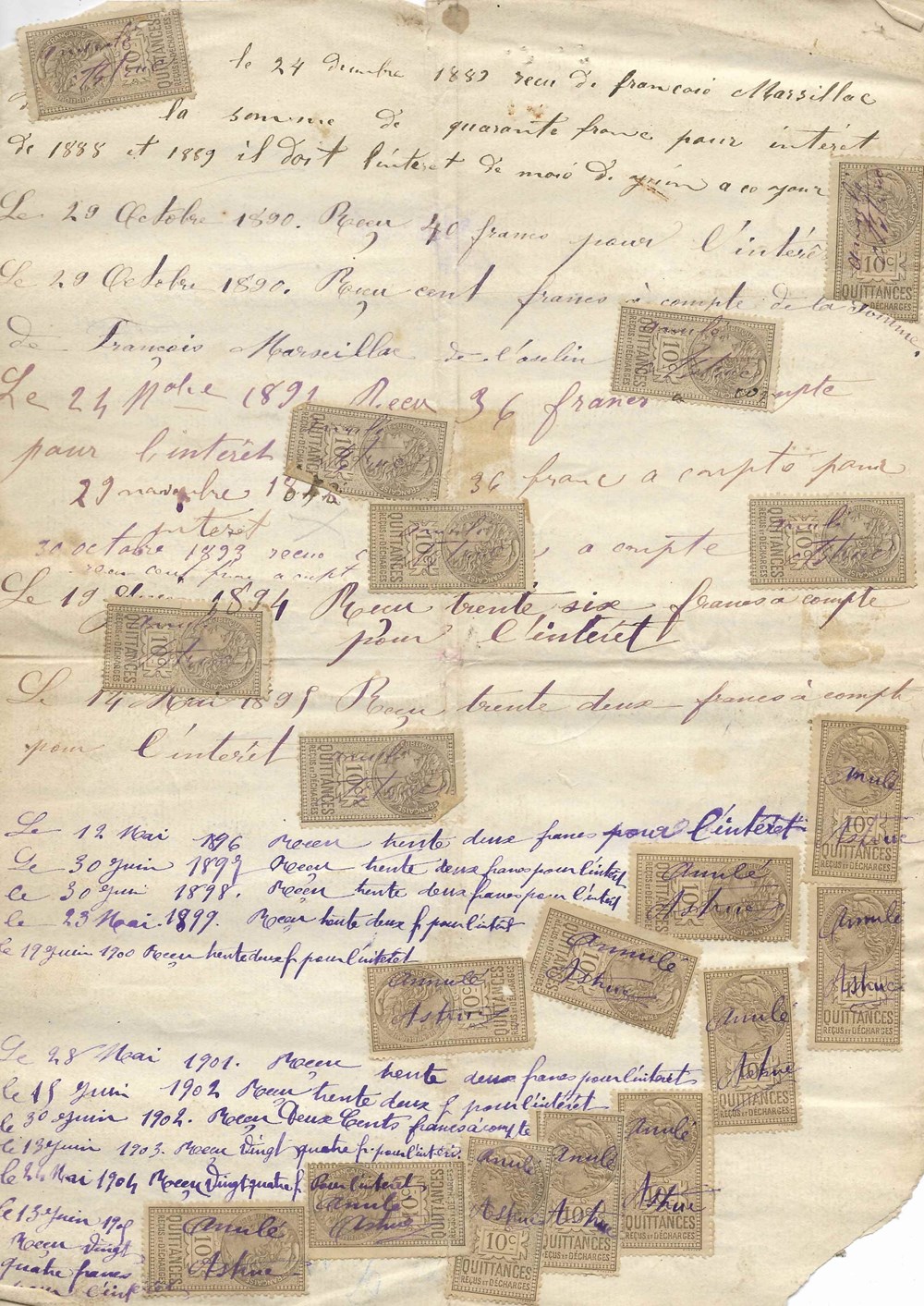 1881 - Remboursement d'un prêt documents anciens autres 1881 remboursement un pret