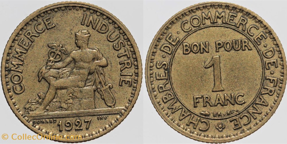 monnaies monde france f 218 domard 1 fr 1927