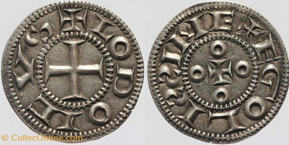 Louis IV - Angoulême - Denier monnaies europe medievale royaumes francs louis iv angouleme denier