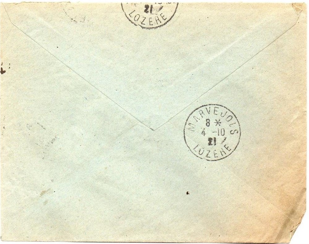 1921 - Cachets type A4 documents anciens marques postales europe 1921 cachets type a4