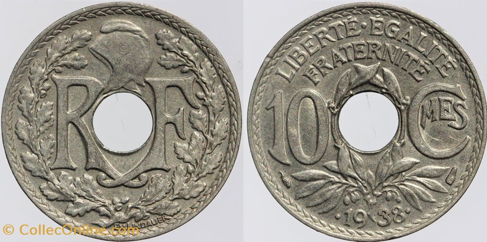 F-139 - Lindauer - 10 c. - 1938 monnaies monde france f 139 lindauer 10 c 1938
