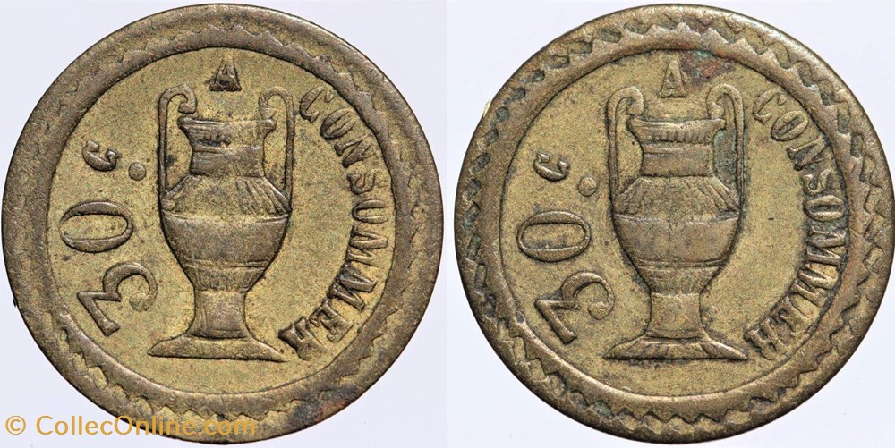 Jeton à consommer - 30 centimes monnaies monde france jeton a consommer 30 centimes