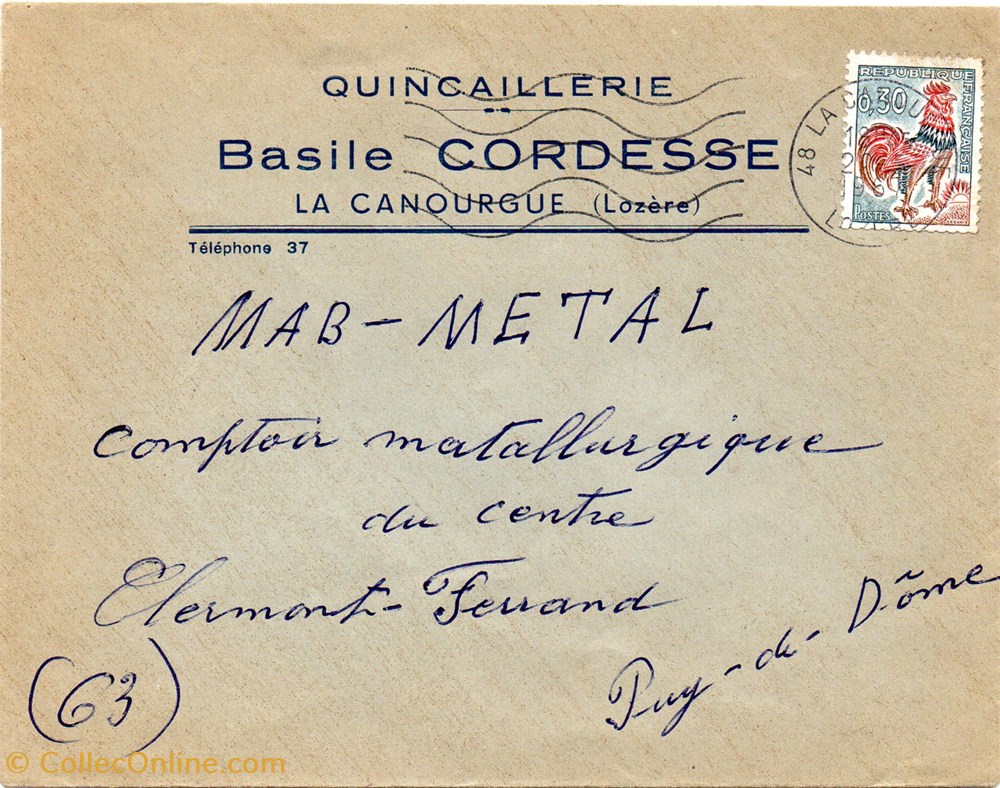 Cordesse Basile (1967) documents anciens factures commerciaux cordesse basile 1967