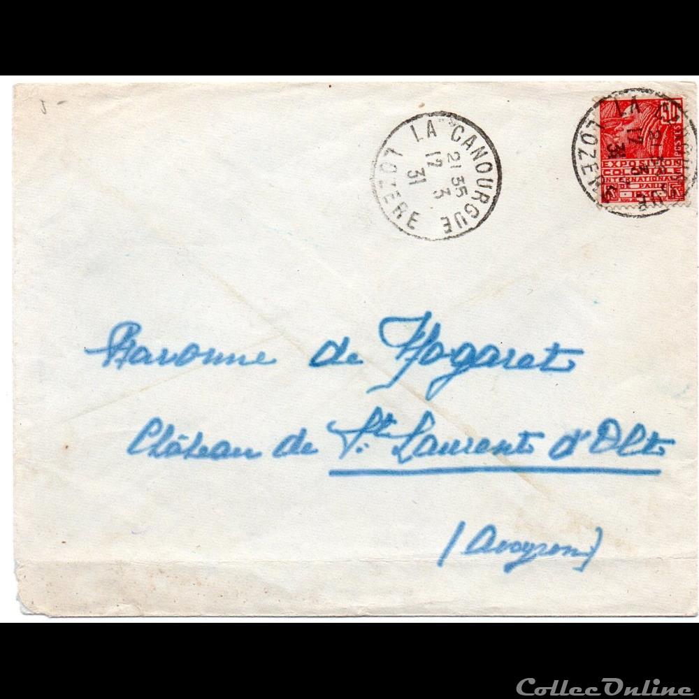 1931 - Cachets type A4 marque postale europe france 1931 cachets type a4
