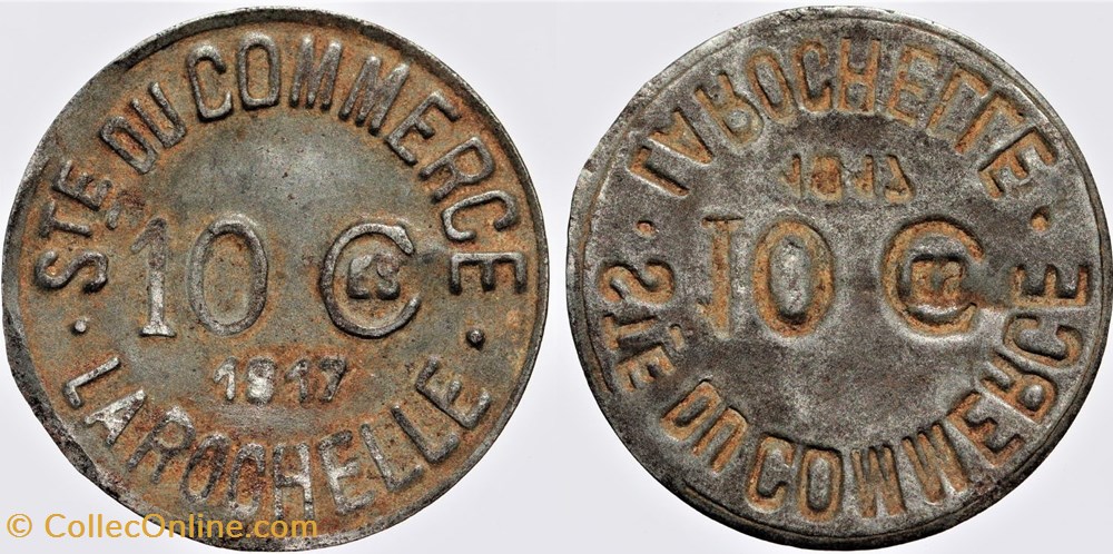 17 - La Rochelle - 10 centimes monnaies monde france 17 la rochelle 10 centimes