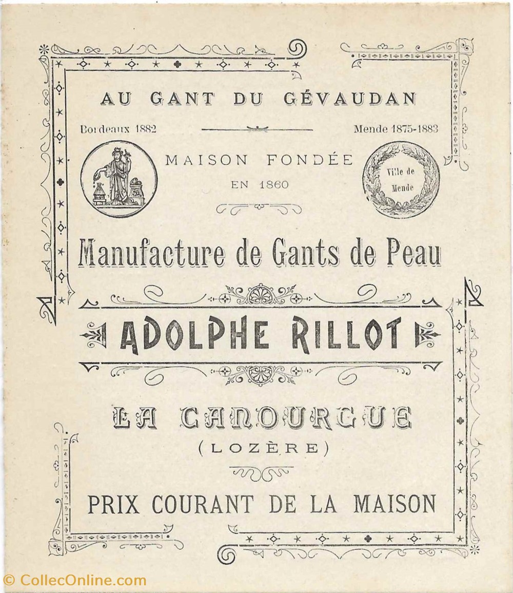Rillot Adolphe (1900) documents anciens factures commerciaux rillot adolphe 1900