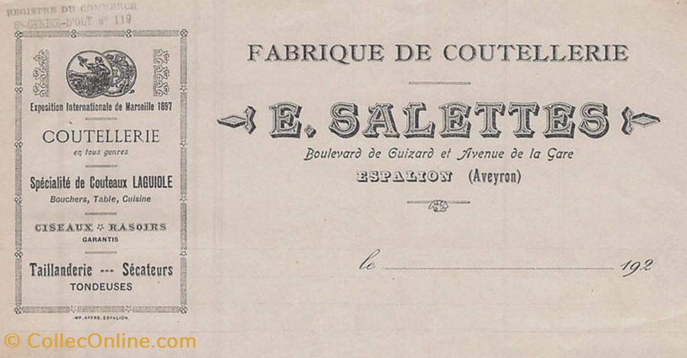 Laguiole "écailles" Salettes à Espalion 5 couteaux regionaux laguiole ecailles salettes a espalion