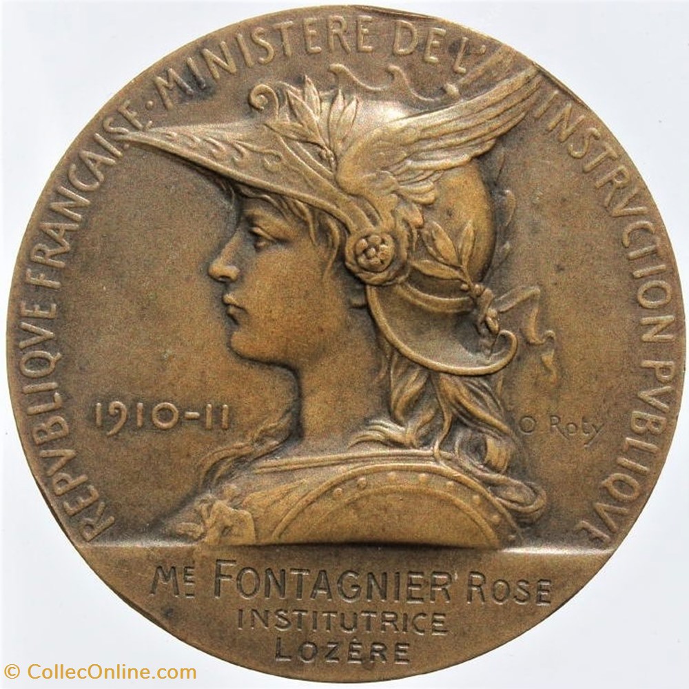 medailles france 1910 11 instruction publique