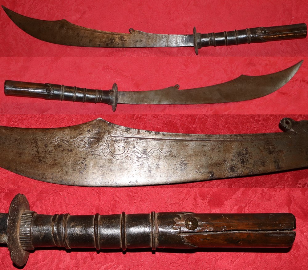 Arme d'hast transformée en sabre art antiquites asiatique arme hast transformee en sabre