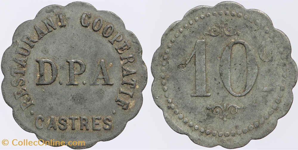 81 - Castres - 10 centimes monnaies monde france 81 castres 10 centimes