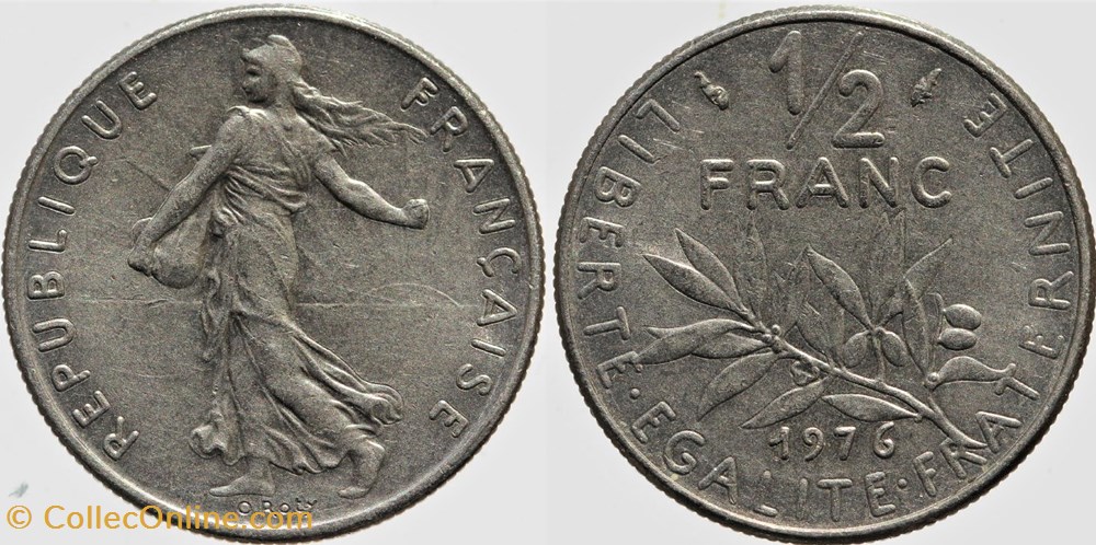 monnaies monde france f 198 roty 1 2 fr 1976
