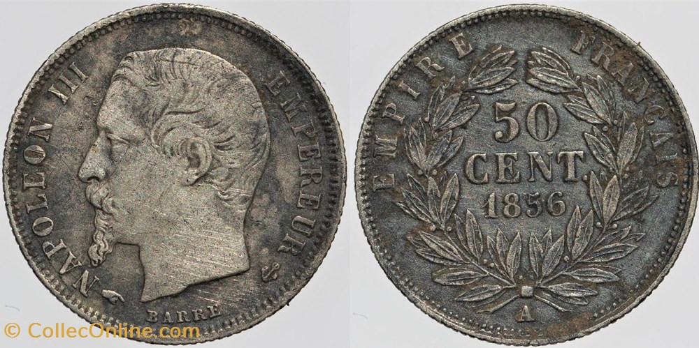 F-187 - Second Empire - 50 centimes - 1856 A monnaies monde france f 187 second empire 50 centimes 1856 a