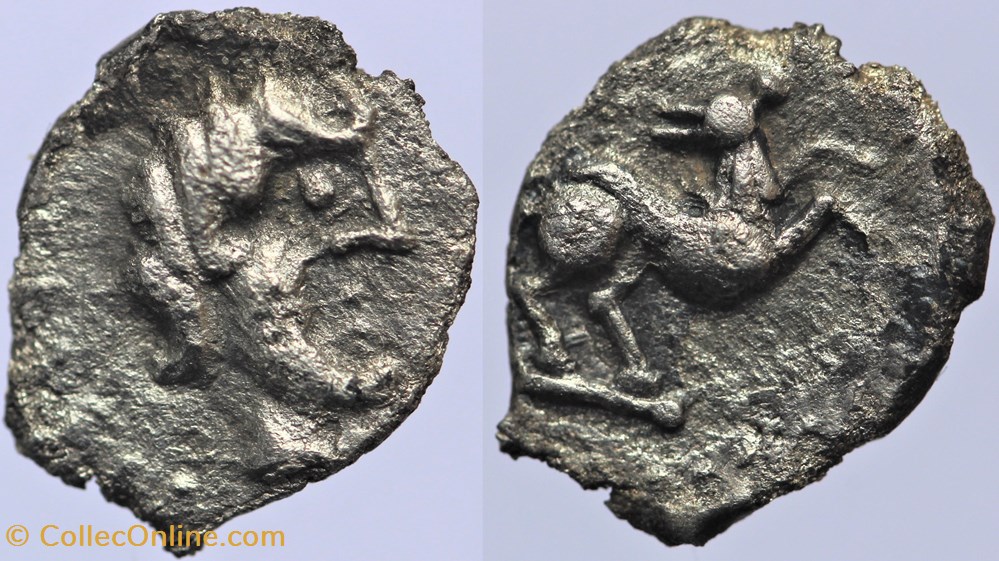 Rutènes - Obole au daim monnaies antiques av jc ap celtes rutenes obole au daim