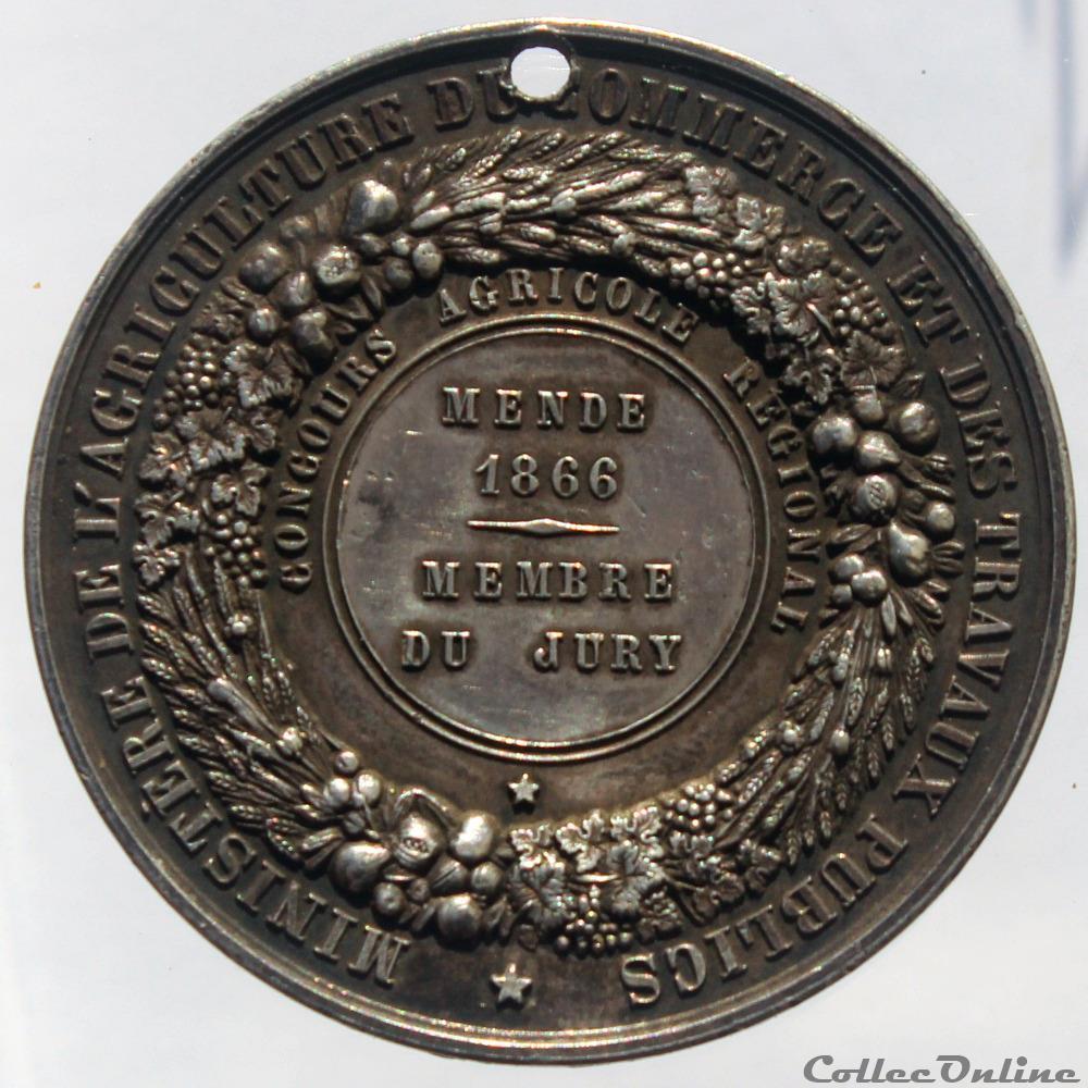 medailles france 1866 concours agricole membre du jury