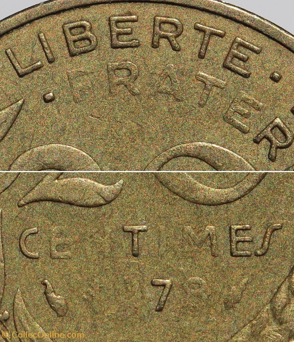 F-156 - Lagriffoul - 20 c. - 1978, coin bouché monnaies monde france f 156 lagriffoul 20 c 1978 coin bouche