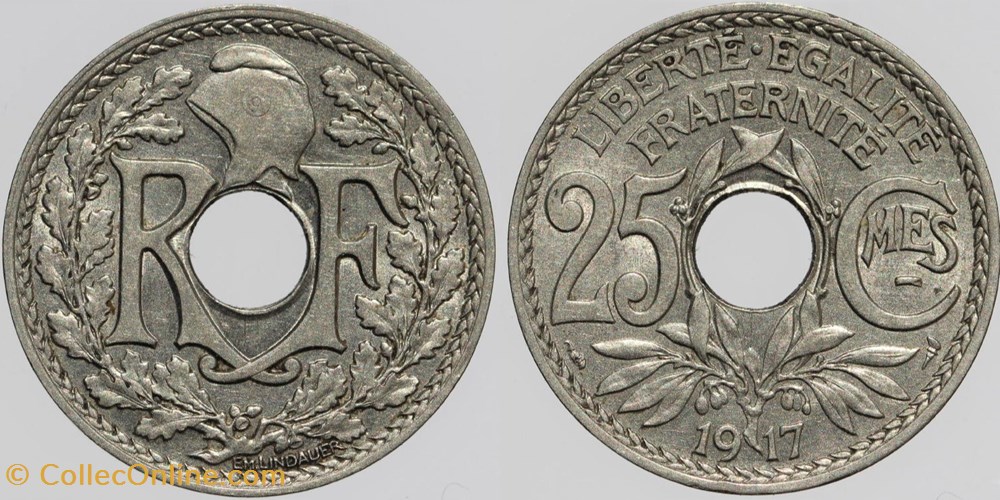 F-170 - Lindauer - 25 c. - 1917 monnaies monde france f 170 lindauer 25 c 1917