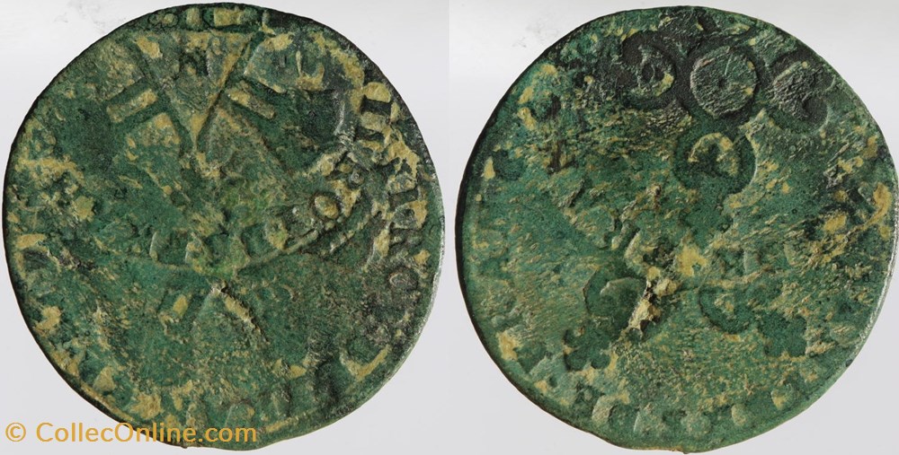 Dy 1593 - Louis XIV - 6 deniers dardenne - Montpellier monnaies europe medievale france royales dy 1593 louis xiv 6 deniers dardenne montpellier