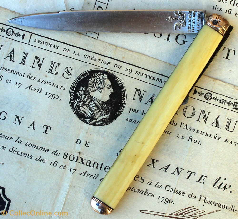 Couteau Beligné XVIIIe 5 couteaux de poch couteau beligne xviiie