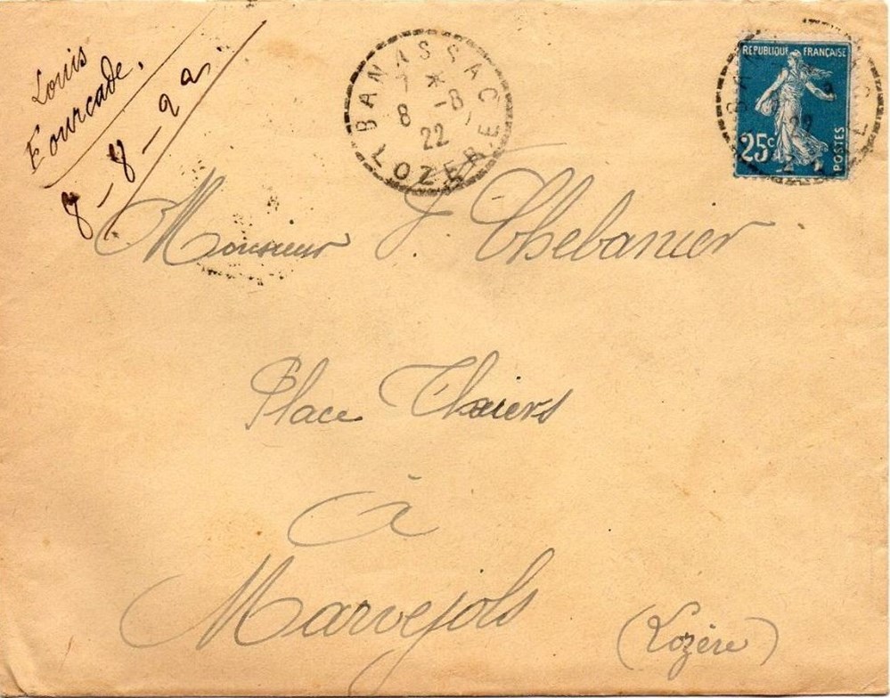 1922 - Cachets type B4 documents anciens marques postales europe 1922 cachets type b4