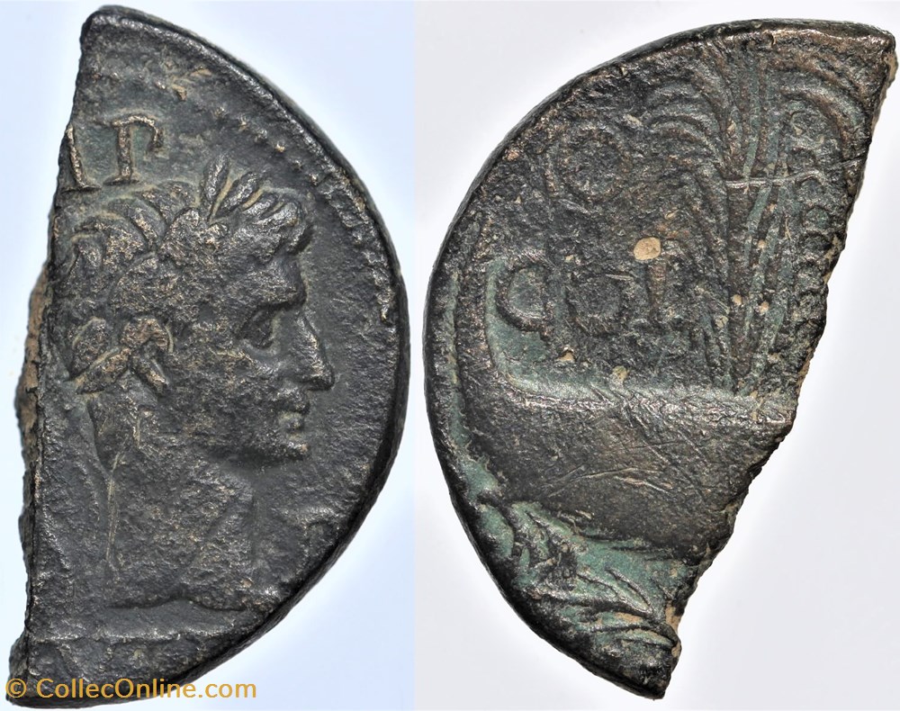 monnaies antiques av jc ap romaines republicaines imperiales nimes demi as col nem