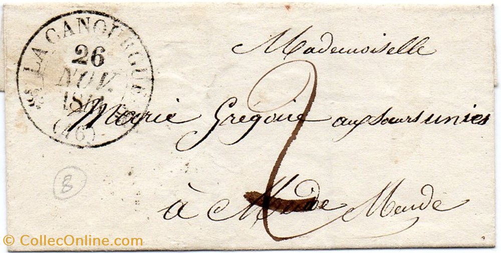 1841 - Cachet type 12 documents anciens marques postales europe 1841 cachet type 12