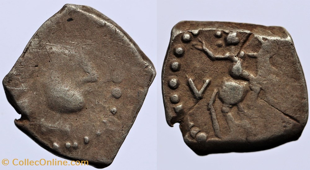 Rutènes - Drachme au cavalier monnaies antiques jc ap celtes rutenes drachme au cavalier