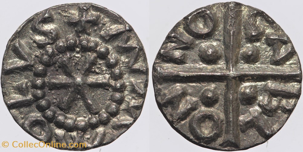 Chalon-sur-Saône, denier monnaies europe medievale royaumes francs chalon sur saone denier