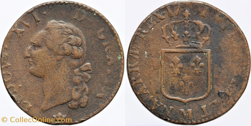monnaies europe medievale a france royales r 03 louis xvi sol 1791 toulouse