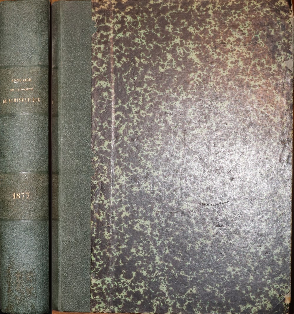monnaies livres ouvrages 1877 annuaire de la societe francaise de numismatique et archeologie