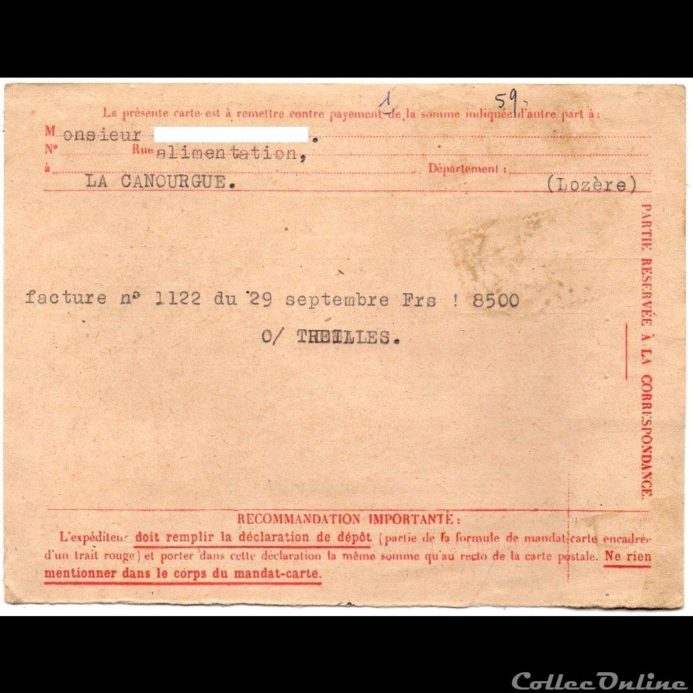 marque postale europe france 1955 cachets type a7 sur cp remboursement