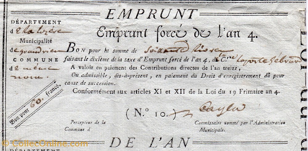 billets europe france bon pour 60 francs grandrieu lozere