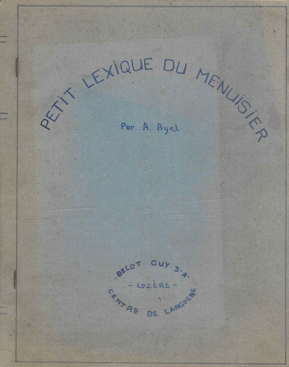 livres bd revues 1952 petit lexique du menuisier