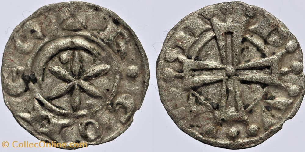 Languedoc - Marquisat de Provence - Raymond V et VI - Denier monnaies france feodales languedoc marquisat de provence raymond v et vi denier