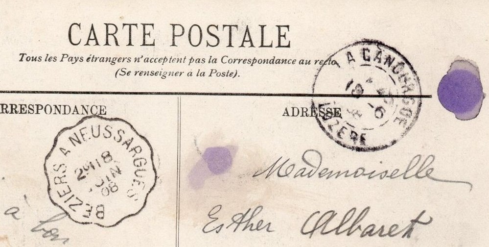 1908 - Cachets types A3 et cachet convoyeur documents anciens marques postales europe 1908 cachets types a3 et cachet convoyeur