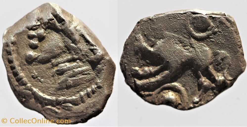 Rutènes - Drachme au sanglier monnaies antiques av jc ap celtes rutenes drachme au sanglier