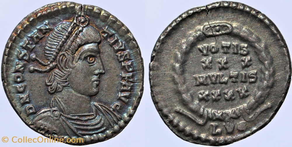 Constance II - Silique, Lyon (337 à 361) monnaies antiques romaines imperiales et republicaines constance ii silique lyon 337 a 361