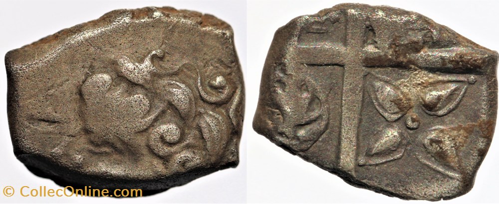 Pétrocores - Drachme du style flamboyant monnaies antiques av jc ap celtes petrocores drachme du style flamboyant