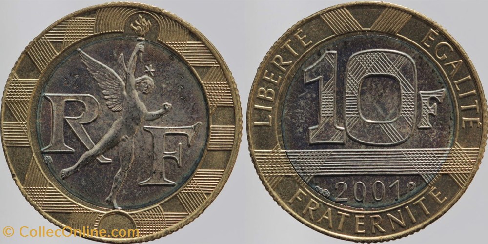 F-375 - Génie - 10 fr. - 2001 monnaies monde france f 375 genie 10 fr 2001