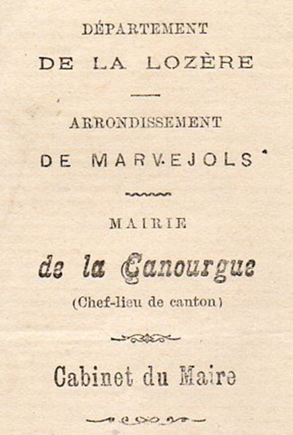 Mairie - Canourgue (1885) documents anciens factures commerciaux mairie canourgue 1885