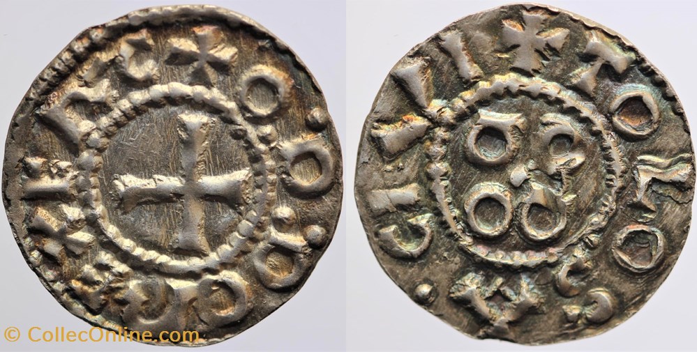Eudes - Toulouse - Denier monnaies europe medievale a royaumes francs eudes toulouse denier