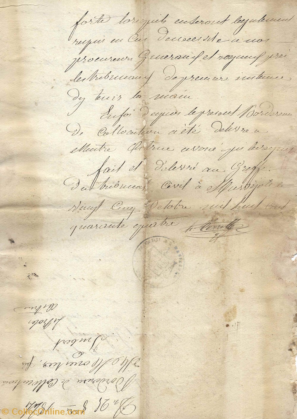 1844 - Jugement documents anciens autres 1844 jugement