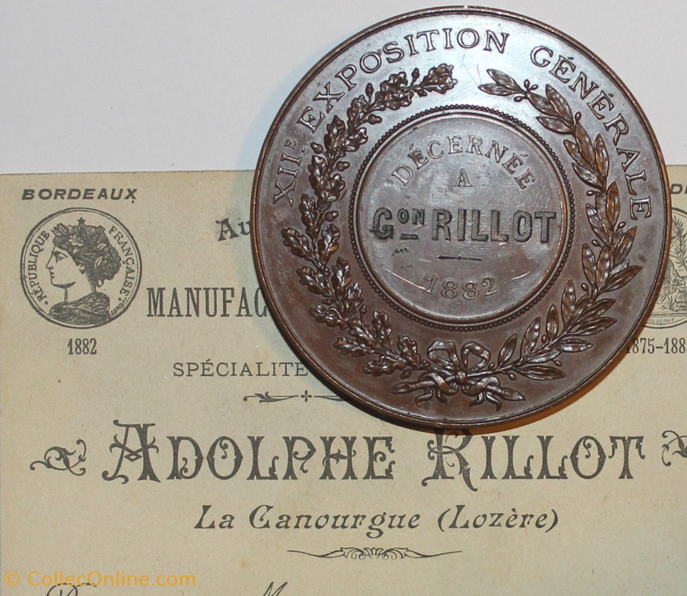 medailles france 1882 xiie exposition de bordeaux ganterie