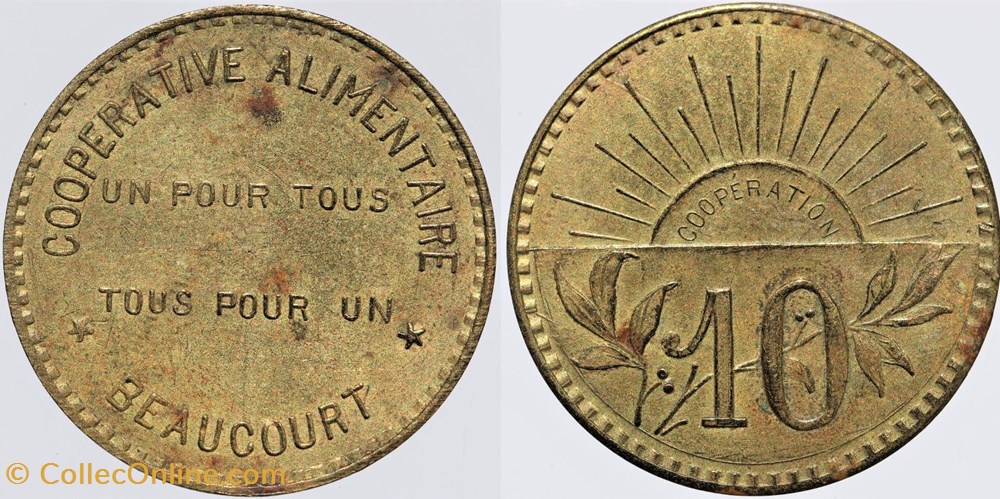 90 - Beaucourt - 10 centimes monnaies monde france 90 beaucourt 10 centimes