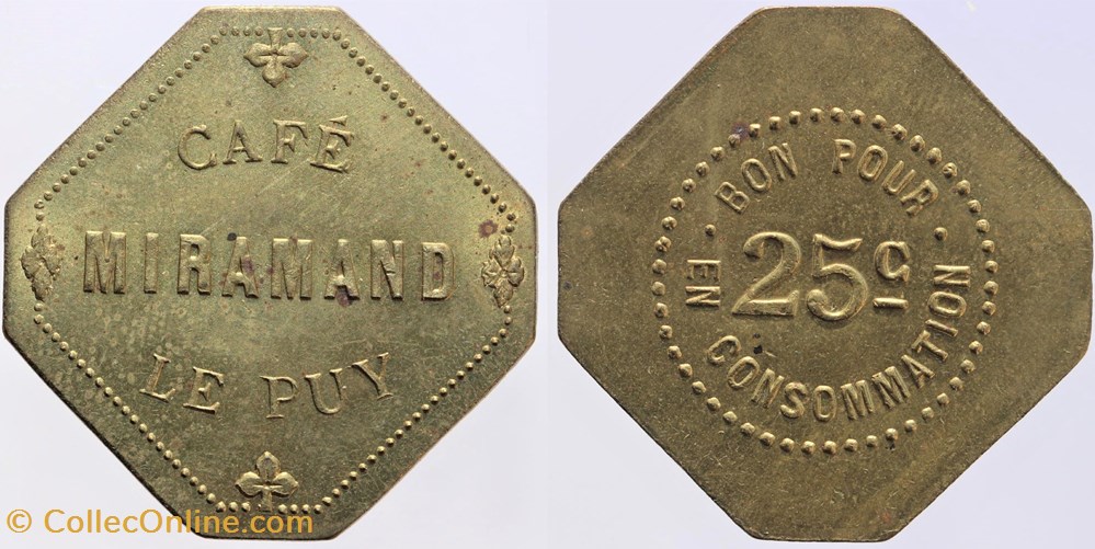 43 - Le Puy - 25 centimes monnaies monde france 43 le puy 25 centimes