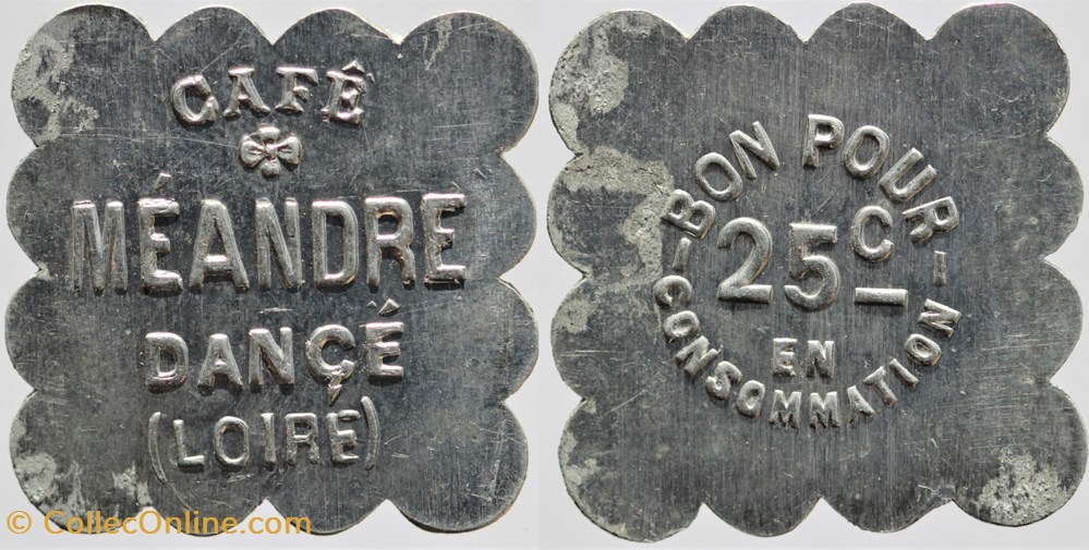 42 - Dancé - 25 centimes monnaies monde france 42 dance 25 centimes