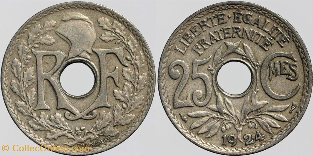 F-171 - Lindauer - 25 c. - 1924 monnaies monde france f 171 lindauer 25 c 1924