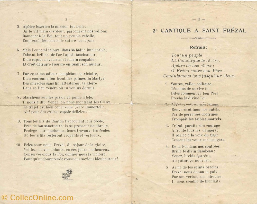 documents anciens autres chant a st frezal